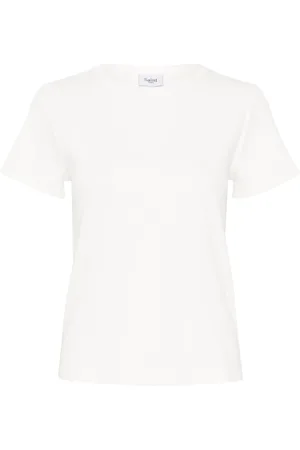 Saint Tropez Top, Dame, Hvid, S, Uld, Bright T-Shirt Top