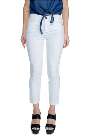 Street one Jeans, Dame, Hvid, S, Bomuld, Cigaretbukser Forår/Sommer Kollektion
