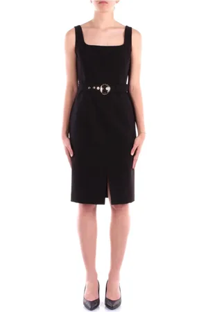 Liu Jo Kjole, Dame, Sort, XL, Polyester, Sort kjole med sidelukning
