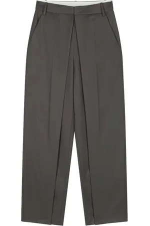 Low Classic Bukser, Dame, Grå, M, Dyb Tuck Bukser