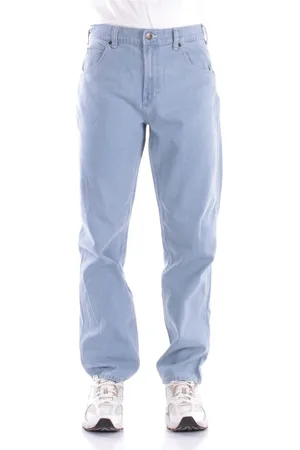 Dickies Bukser, Herre, Blå, W33, Bomuld, Logo Bag Jeans med Lynlås Lukning