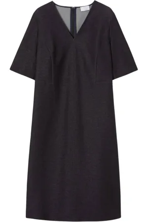 Persona by Marina Rinaldi Kjole, Dame, Blå, M, Bomuld, Navy Bomuldskjole med Lynlås