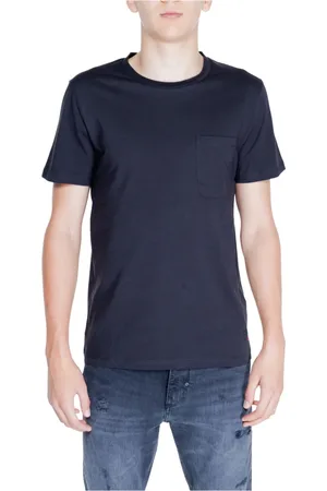 Peuterey Top, Herre, Blå, 2XL, Bomuld, Bomuld T-shirt Forår/Sommer Kollektion