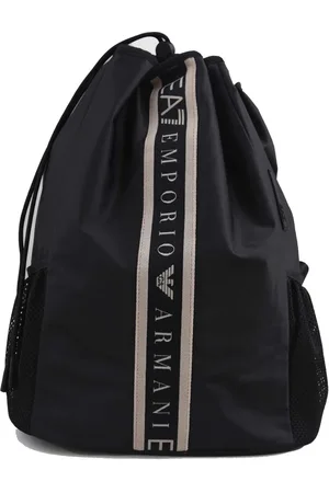 Emporio Armani Taske, unisex, Sort, ONE SIZE, Sort Stof Rygsæk