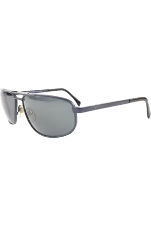 Emporio Armani Pre-owned, Herre, Sort, ONE SIZE, Pre-owned Glas solbriller
