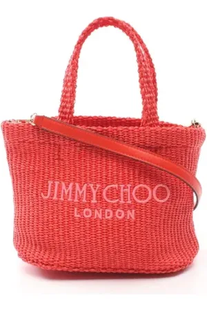 Jimmy Choo Pre-owned, Dame, Rød, ONE SIZE, Uld, Pre-owned Stof hndtasker