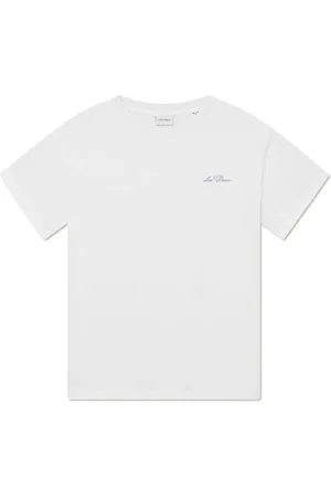 Les Deux Top, Herre, Hvid, XL, Bomuld, Blå Hvid Crew T-Shirt Moderne Stil