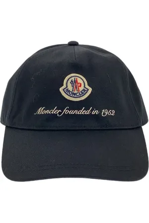Moncler Pre-owned, Dame, Sort, ONE SIZE, Bomuld, Pre-owned Bomuld hatte