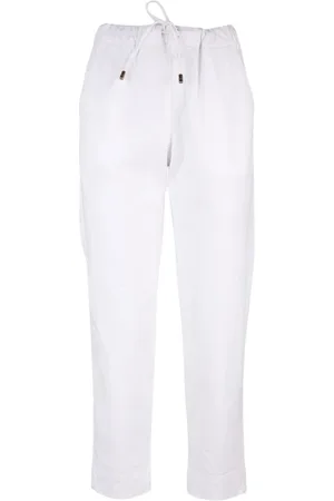 Max Mara Bukser, Dame, Hvid, XL, Bomuld, Bukser