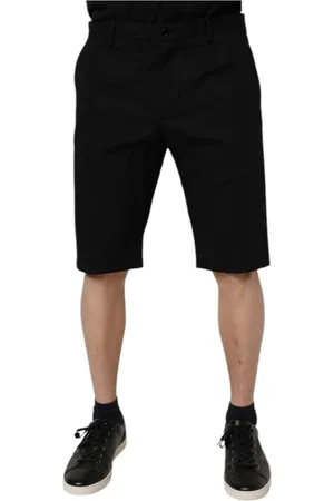 Dolce & Gabbana Shorts, Herre, Sort, XL, Bomuld, Sort Bomuld Bermuda Shorts