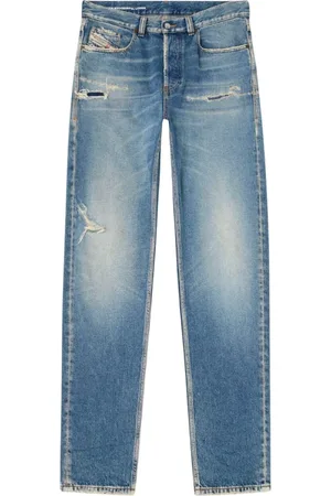 Diesel Jeans, Herre, Blå, W30, Bomuld, Almindelig pasform Ødelagte Jeans