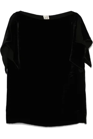 Baserange Bluser & Skjorter, Dame, Sort, S, Linned, Minimalist Linned Top