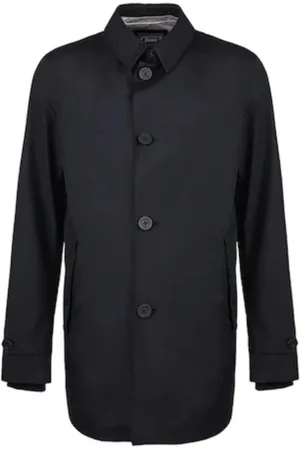 HERNO Frakke, Herre, Sort, 2XL, Funktionelt Vandtæt Garderobe