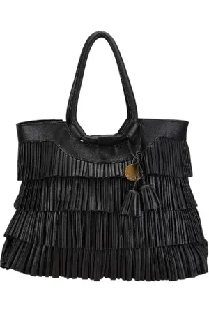 Emporio Armani Pre-owned, Dame, Sort, ONE SIZE, Tyl, Pre-owned Laeder totes