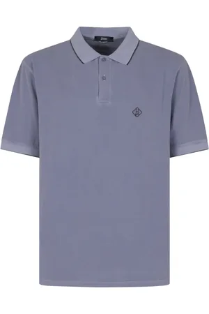 HERNO Top, Herre, Blå, 2XL, Bomuld, Klar Blå Polo Piquet Pigmentfarve