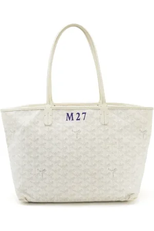 GOYARD Pre-owned, Dame, Hvid, ONE SIZE, Tyl, Pre-owned Canvas totes