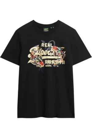 Superdry Top, Herre, Sort, XL, Bomuld, Tokyo Afslappet T-shirt