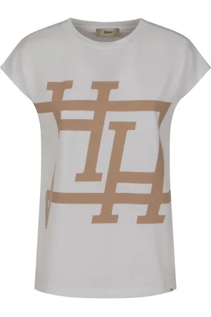 HERNO Top, Dame, Hvid, S, Bomuld, Hvid Printet T-shirt