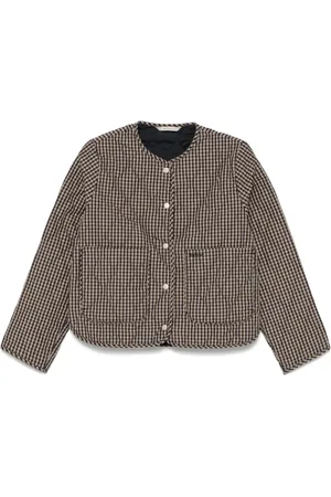 Barbour Jakke, Dame, Flerfarvet, M, Polyester, Tjekket Quiltet Jakke Blå/Beige