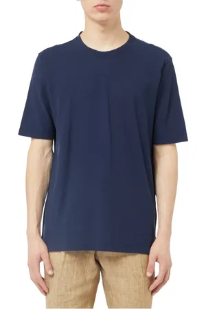 Gran Sasso Top, Herre, Blå, 4XL, Bomuld, Afslappet Bomulds T-shirt