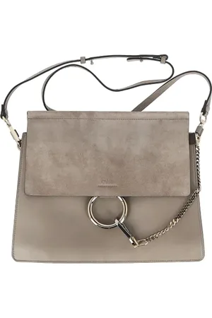 Chloé Pre-owned, Dame, Grå, ONE SIZE, Uld, Pre-owned Laeder skuldertasker