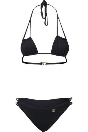 Dolce & Gabbana Badetøj, Dame, Sort, XS, Sort havetøj med amerikansk halsudskæring
