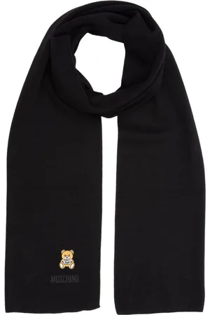 Moschino Tilbehør, Dame, Sort, ONE SIZE, Uld, Teddy Bear Uldtørklæde
