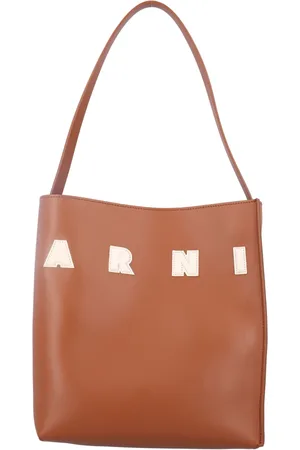 Marni Taske, Dame, Brun, ONE SIZE, Puffy Patch Håndtaske i Elfenben