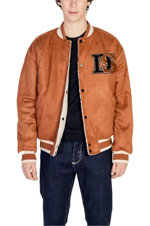 Only & Sons Jakke, Herre, Brun, XS, Polyester, Brun Trykt Button-Up Jakke Efterår/Vinter