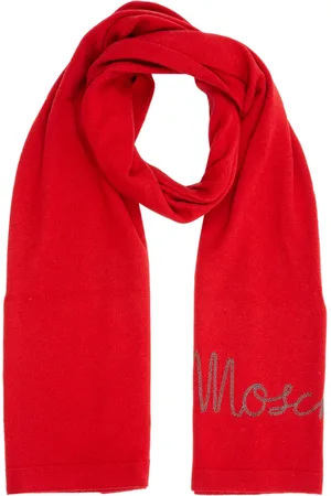 Moschino Tilbehør, Dame, Rød, ONE SIZE, Uld, Vinter Uld Tørklæde