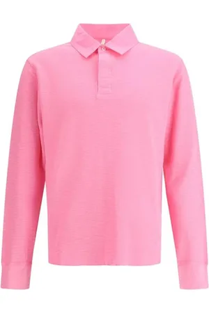 Sunflower Top, Herre, Lyserød, M, Bomuld, Vaffelstrikket Rugby Polo Skjorte