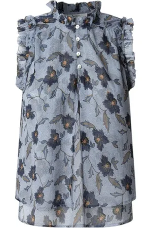 Pepe Jeans Bluser & Skjorter, Dame, Blå, M, Uld, Elegant Enid Bluse Steel