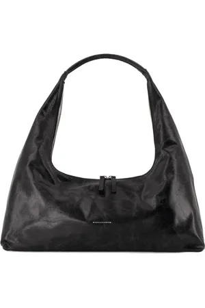 MARGE SHERWOOD Taske, Dame, Sort, ONE SIZE, Uld, Sort læder skuldertaske med top håndtag