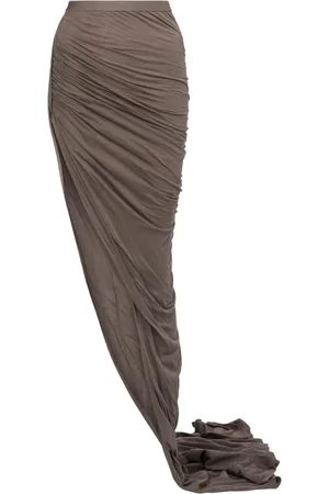 Rick Owens Nederdel, Dame, Sort, S, Bomuld, Sort Bomuld Nederdel Elegant Silhuet