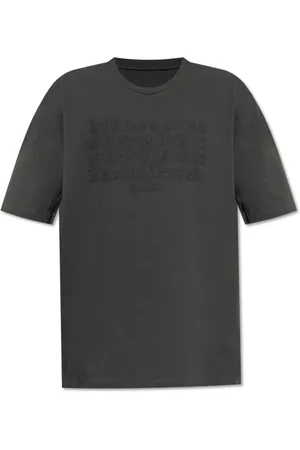 Maison Margiela Top, Herre, Grå, S, Bomuld, T-shirt med logo