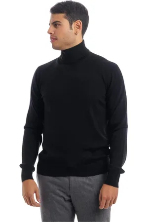 Gran Sasso Strik, Herre, Blå, L, Uld, Merino Uld Turtleneck Sweater Ocean