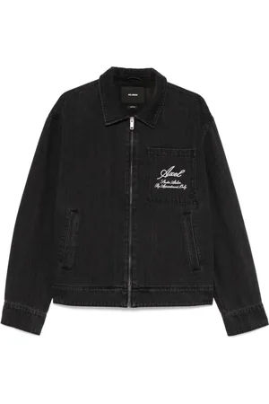 Axel Arigato Jakke, Herre, Sort, M, Bomuld, Sort Zip Front Press-Stud Yderbeklædning