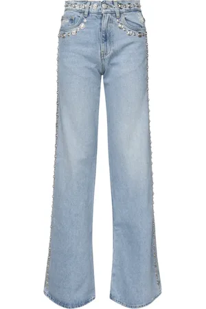 COPERNI Jeans, Dame, Blå, S, Denim, Denim Wide Leg Jeans med Studs
