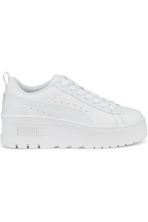 PUMA Sko, Dame, Hvid, 37 EU, Læder, Læder Kile Sneakers