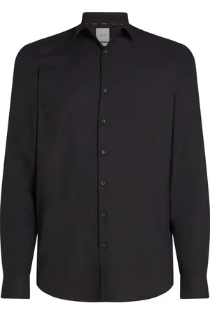 Calvin Klein Skjorte, Herre, Sort, L, Polyester, Sort Moderne Skjorte