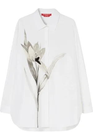 Persona by Marina Rinaldi Bluser & Skjorter, Dame, Hvid, 4XL, Bomuld, Oversized Poplin Skjorte