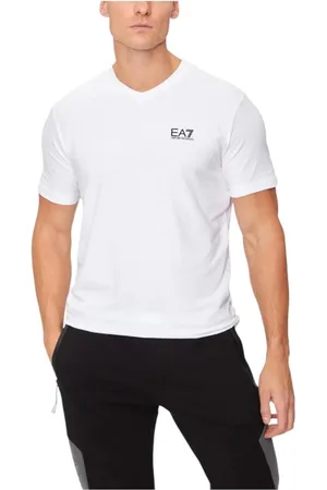 Emporio Armani Top, Herre, Hvid, L, Bomuld, Minimalistisk Logo T-shirt