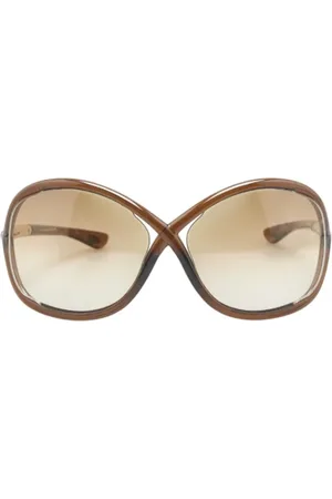 Tom Ford Pre-owned, Dame, Brun, ONE SIZE, Tyl, Pre-owned Plast solbriller