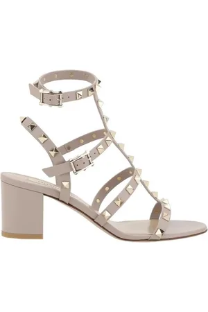 VALENTINO GARAVANI Sko, Dame, , 37 EU, Læder, Studded Læder Chunky Hæl Sandaler
