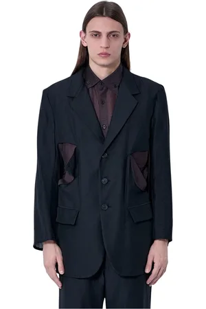 YOHJI YAMAMOTO Jakke, Herre, Sort, M, Talje Cut-Out Blazer
