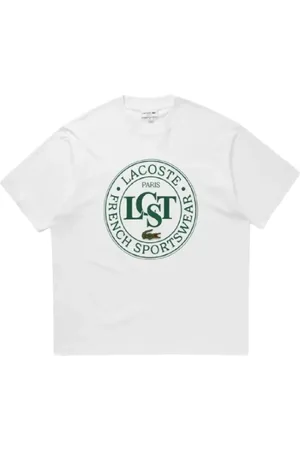 Lacoste Top, Herre, Hvid, S, Bomuld, Hvid Klassisk Grafisk T-shirt