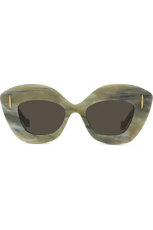 Loewe Tilbehør, Dame, Grøn, ONE SIZE, Grønne Cat-Eye Solbriller