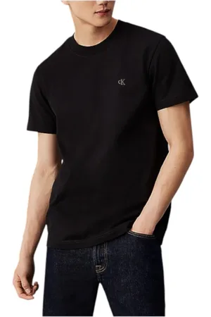 Calvin Klein Top, Herre, Sort, 2XL, Bomuld, Sort Minimalistisk Logo T-shirt