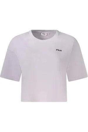 Fila Top, Dame, Lyserød, XS, Bomuld, Stilfuld Logo Print Bomuld T-shirt