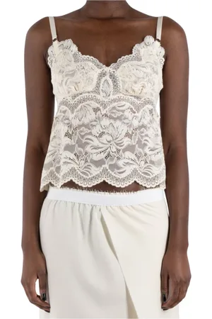 Paco rabanne Top, Dame, Hvid, S, Ivory Blonde Top